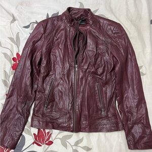 Women’s Burgundy Wilson’s Leather Jacket